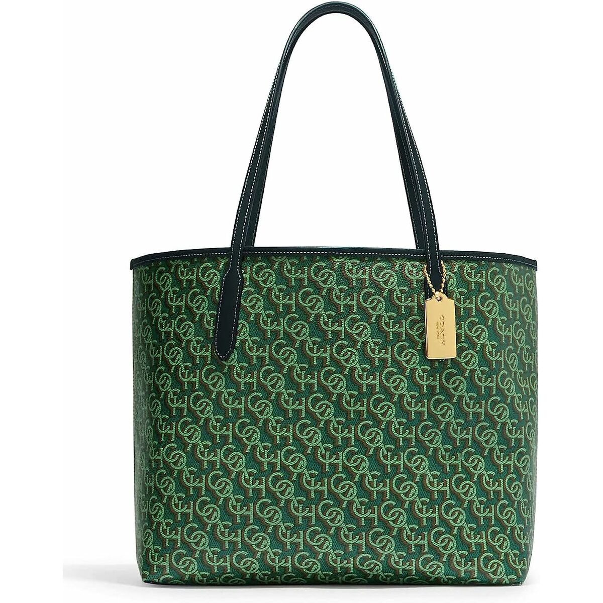 Women's Handbag Coach CF342-IMGRN Green 48 x 28 x 15 cm