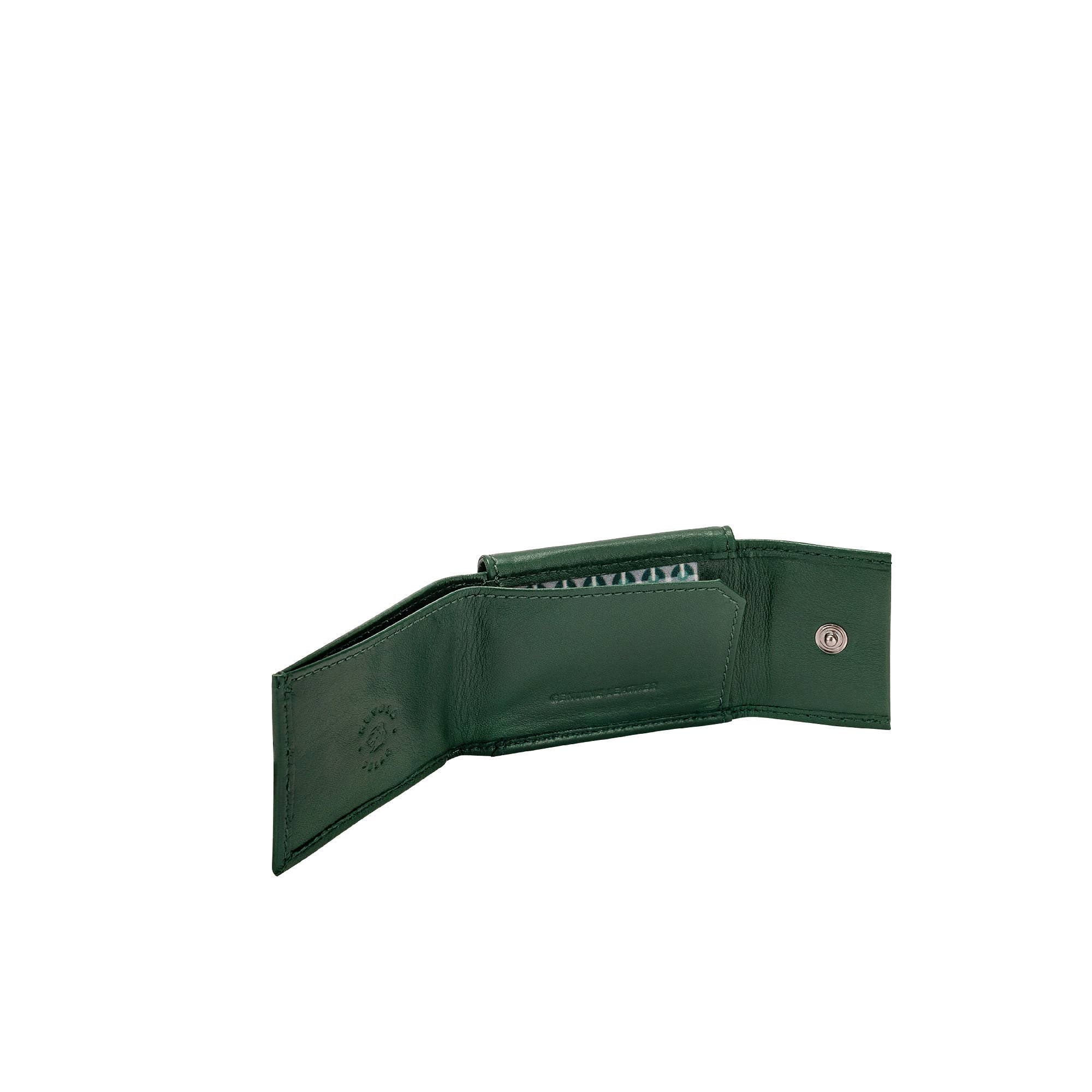 Nappa Leather Wallet Buddy Green Dudubags su Artisia Store